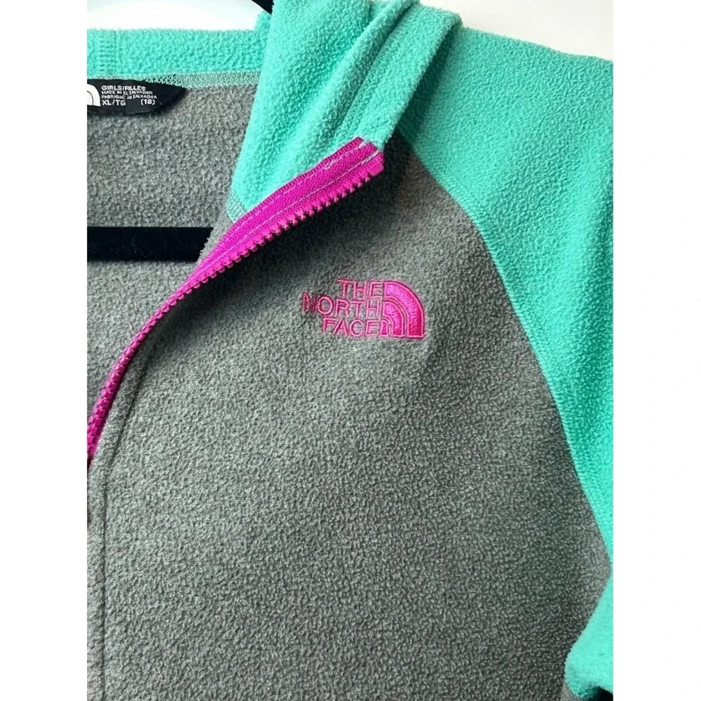 The North Face Girls XL (18) Lightweight zip‎ Jacket Green
